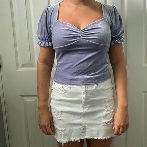 Purple velvet top